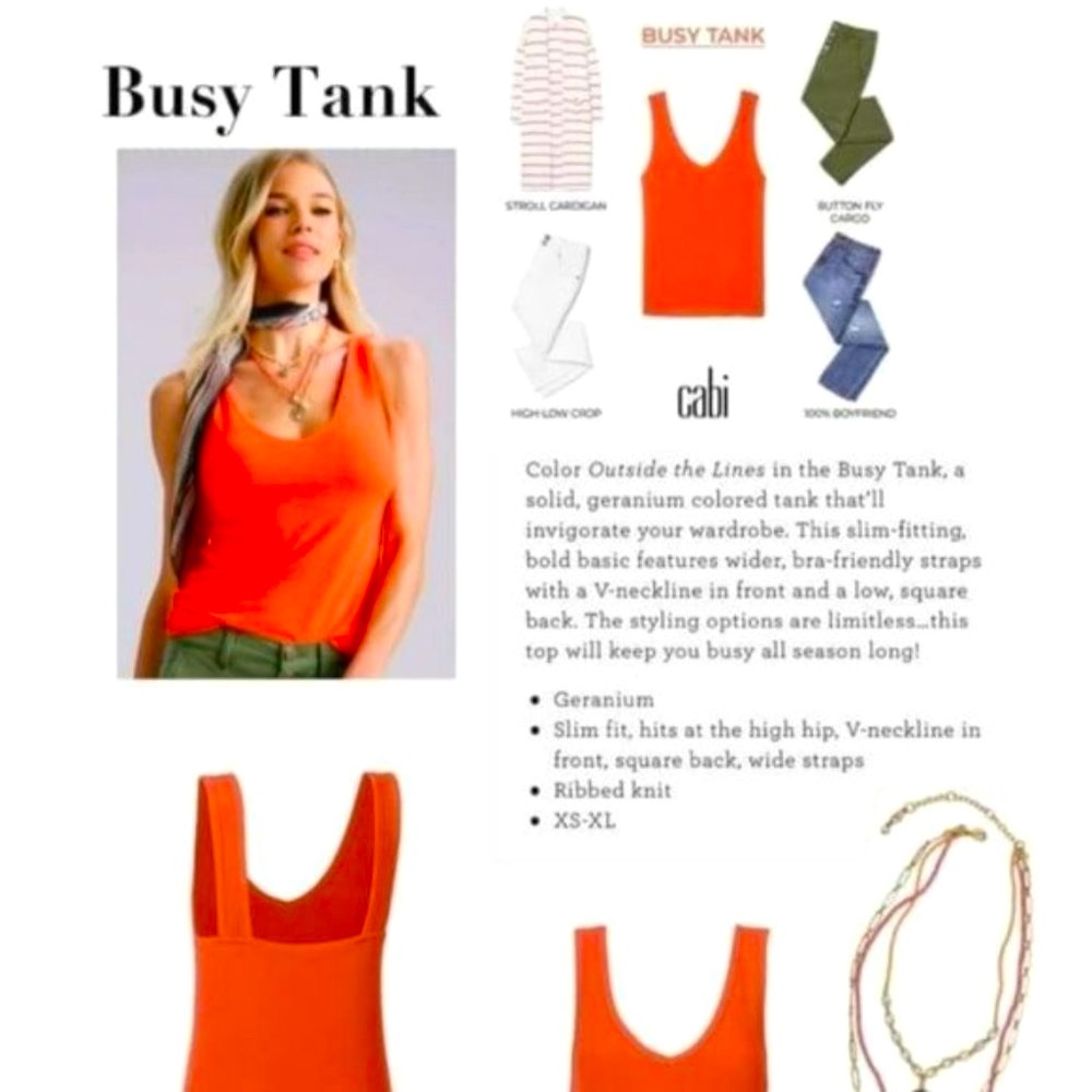NWT | CAbi 5935 Convertible Busy Tank